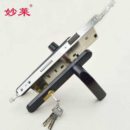 妙莱牌多点断桥门锁【不锈钢锁体90铜锁芯】